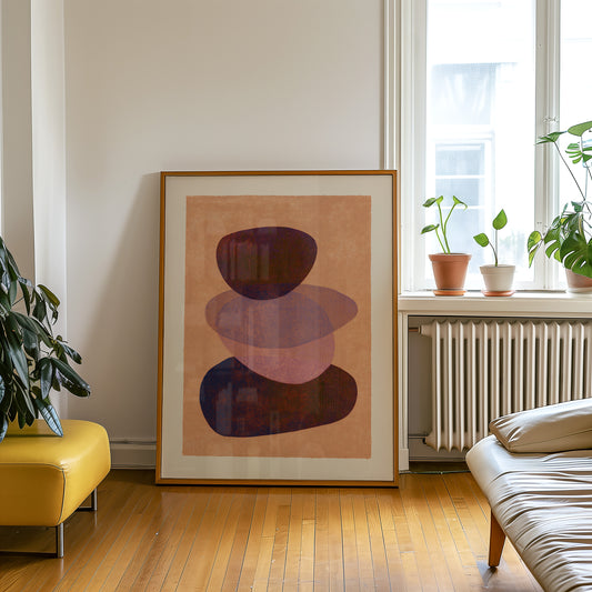 Stacked Stones Abstract Print