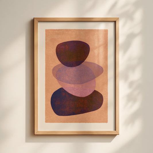 Stacked Stones Abstract Print