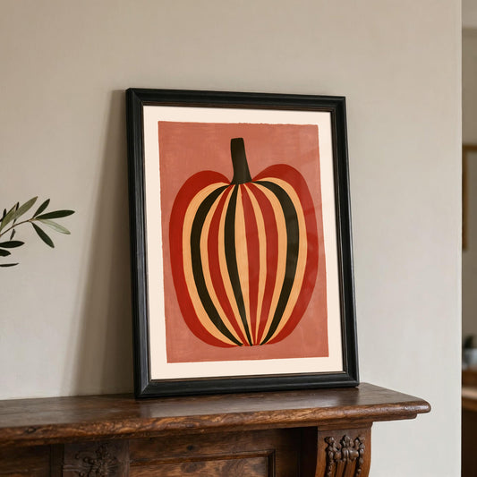 Striped Pumpkin Print
