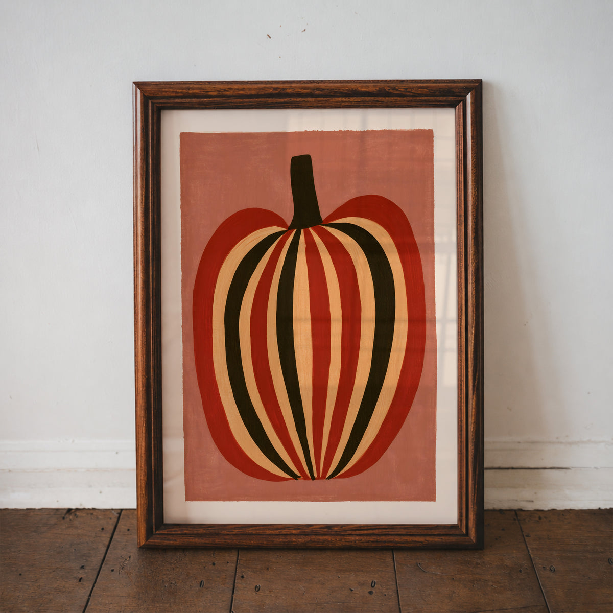Striped Pumpkin Print