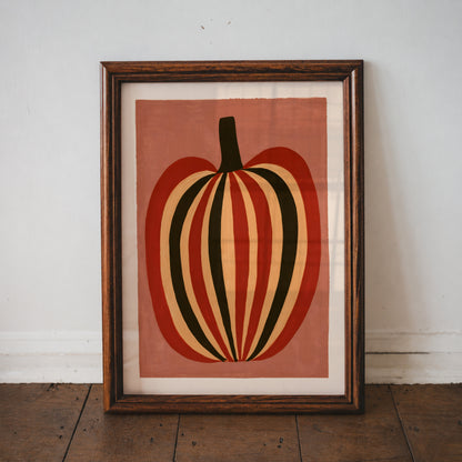 Striped Pumpkin Print