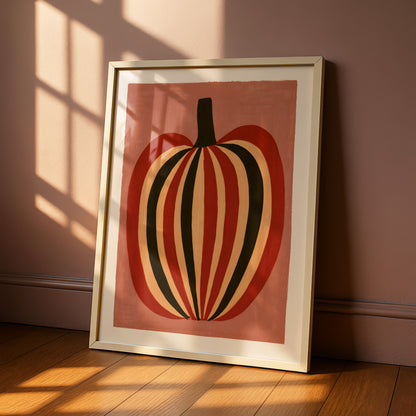 Striped Pumpkin Print