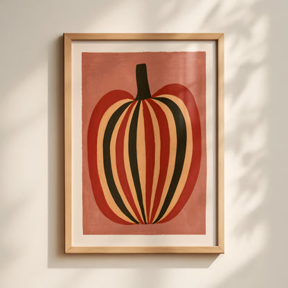 Striped Pumpkin Print