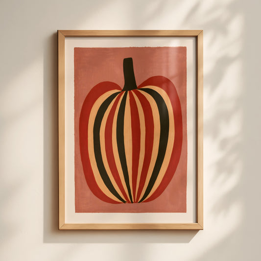 Striped Pumpkin Print