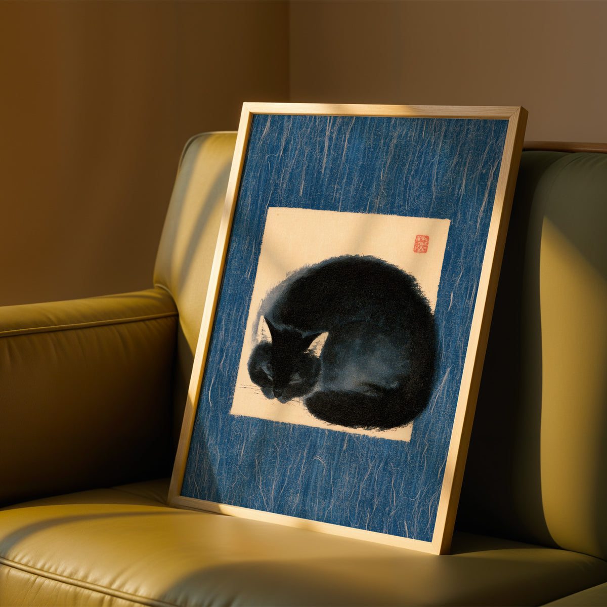 Sumi-e Black Cat Print 03 Living Room-media-37.jpg
