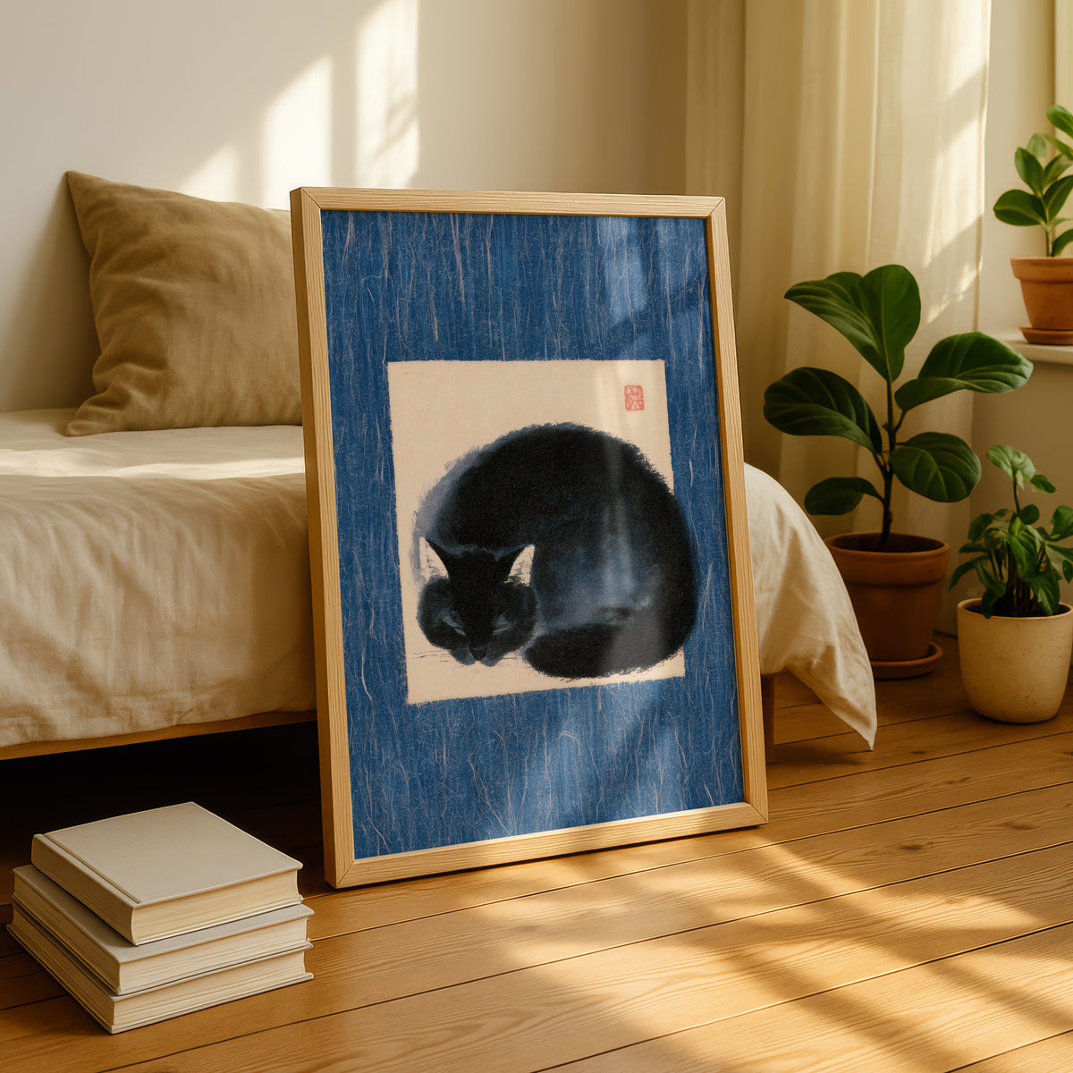 Sumi-e Black Cat Print 07 Living Room-media-23.jpg
