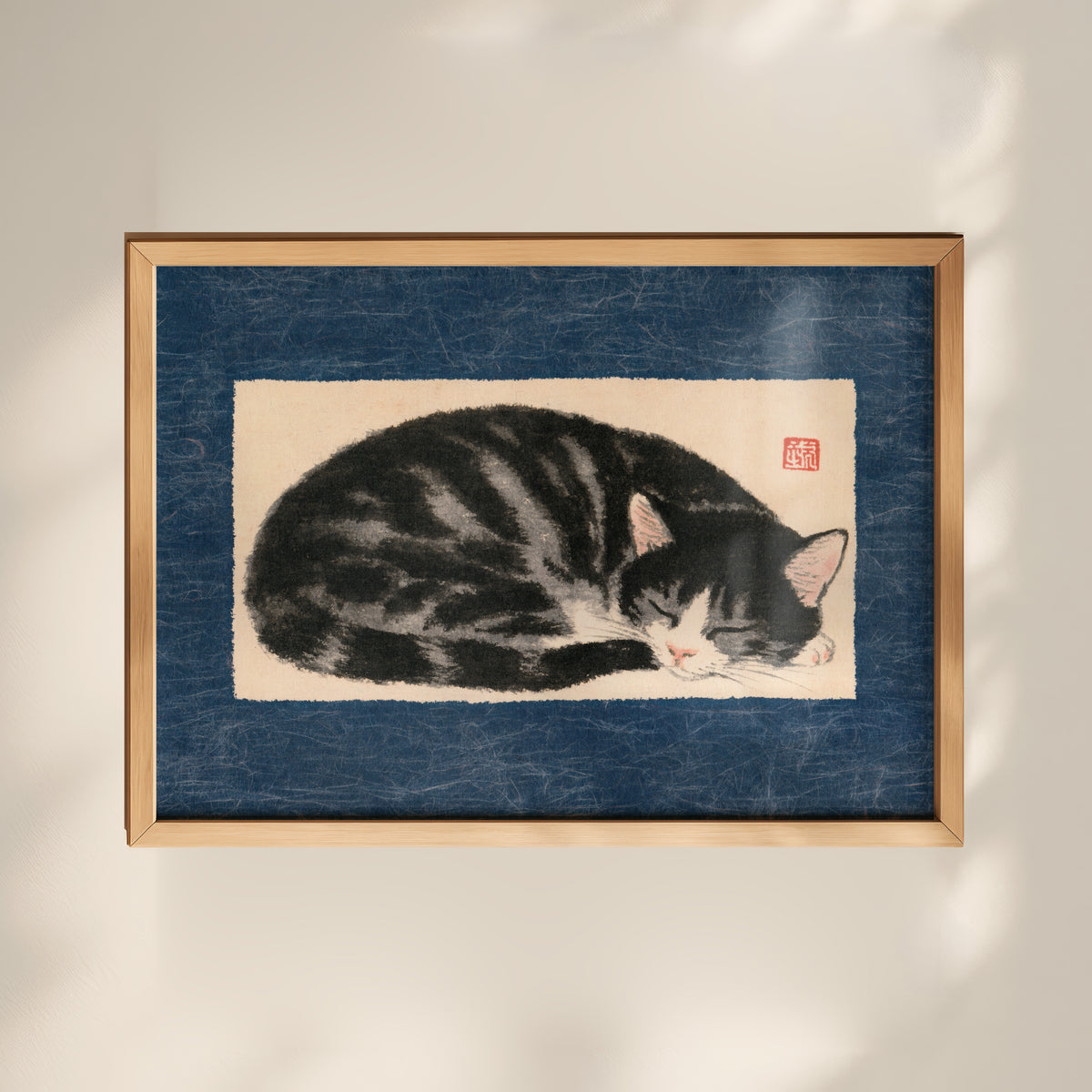 Sumi-e Sleeping Tabby Cat Print 01 MASTER-landscape.jpg