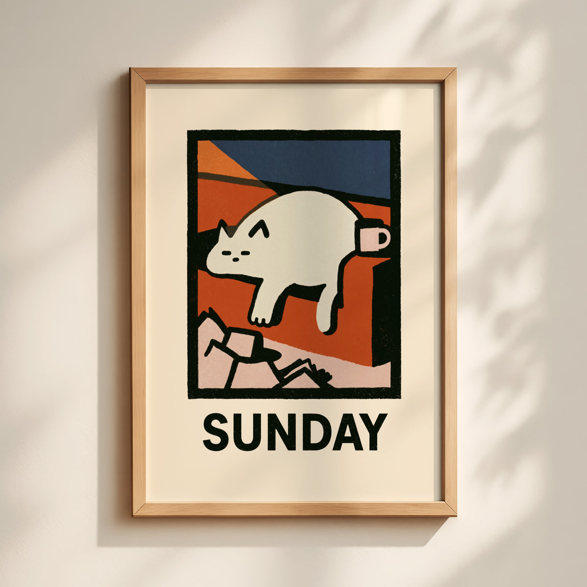 Sunday Cat Print