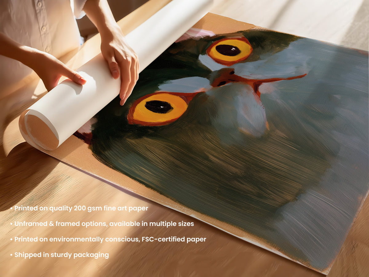 Surprised Cat Portrait Print 910 Unframed (UF & F).jpg