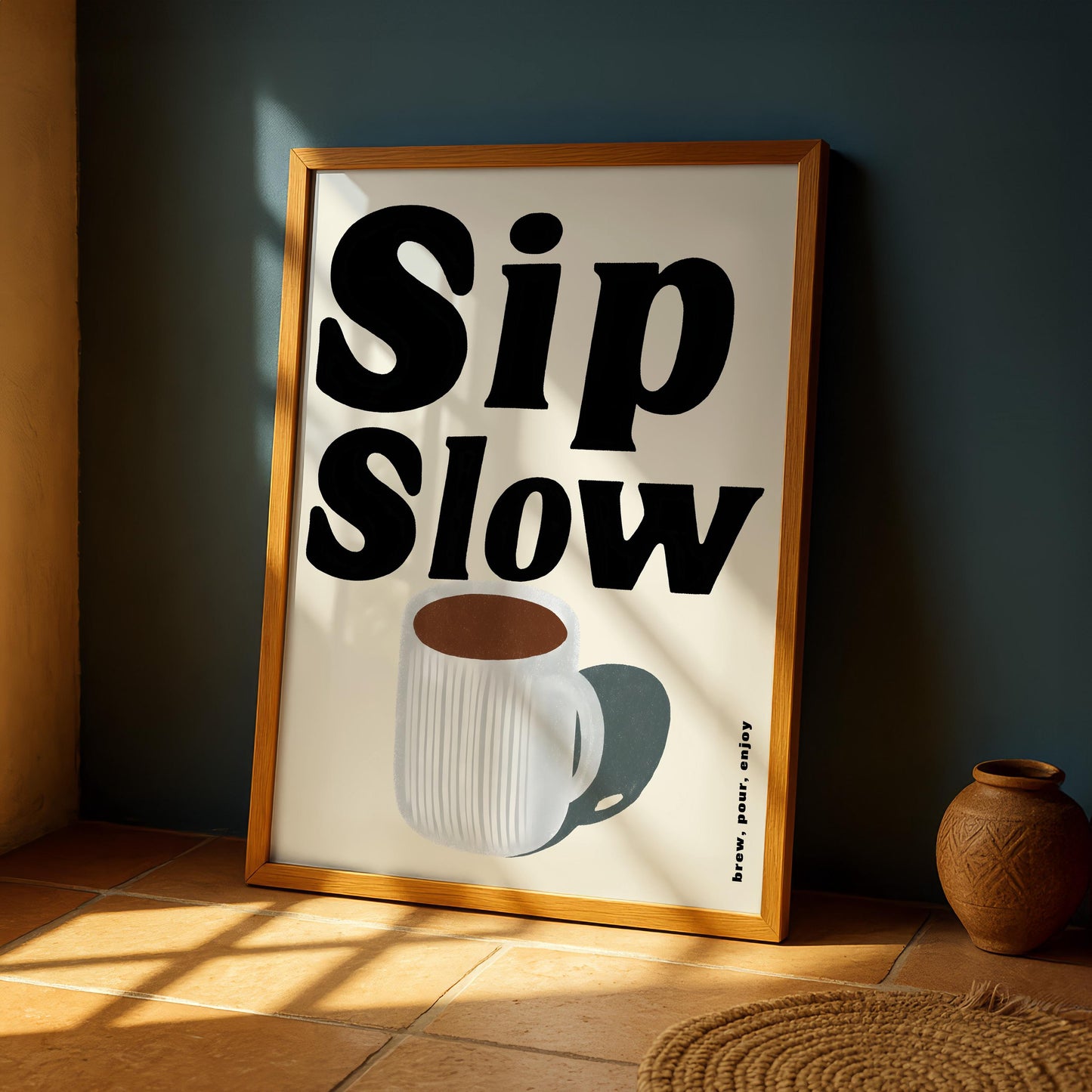 Sip Slow Kitchen Print