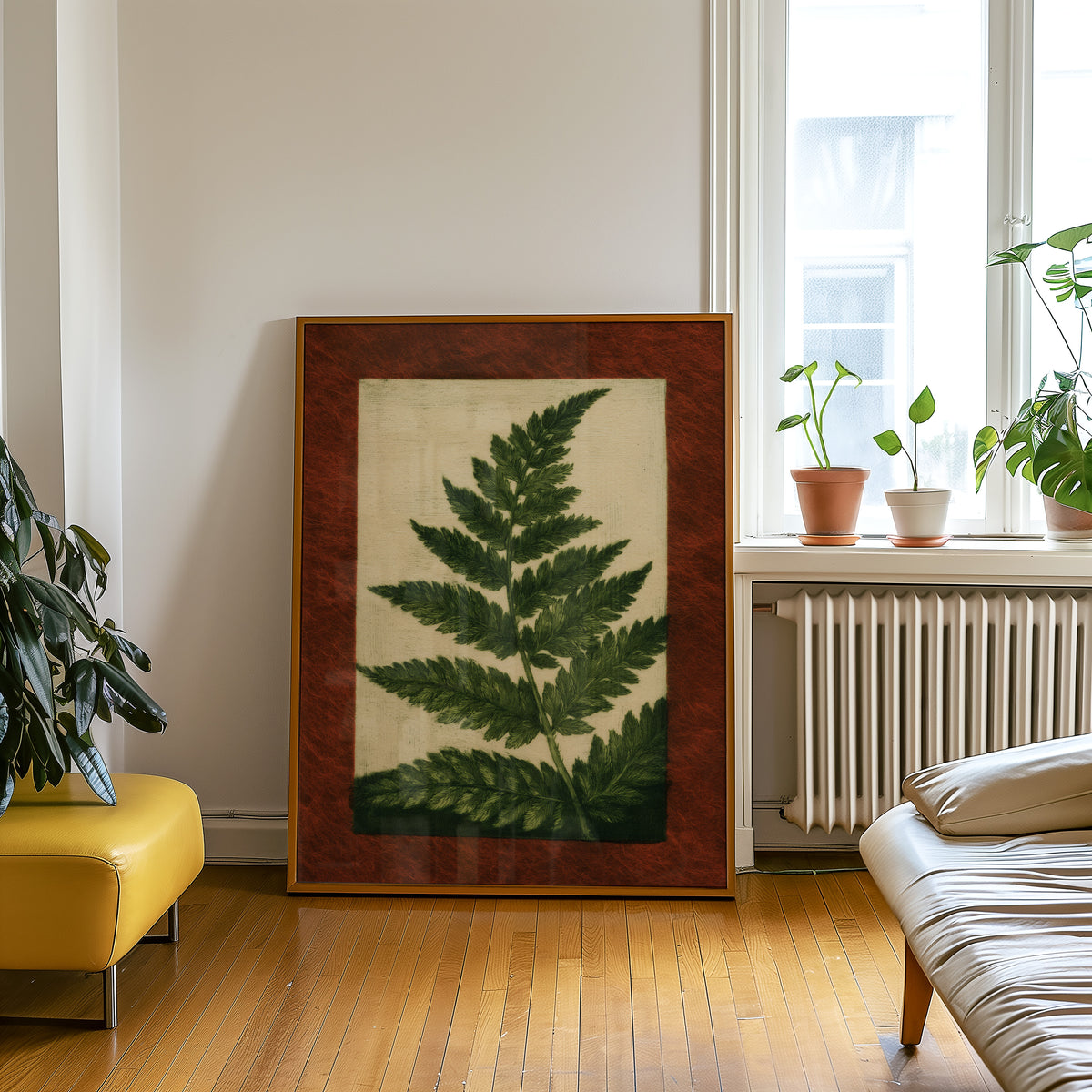 Terracotta Fern Print 02 Living Room-media-4.jpg
