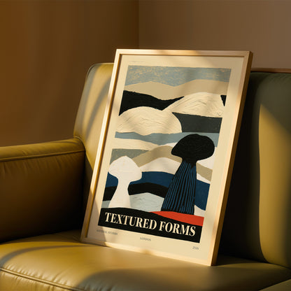 Textured Forms Abstract Art Print
