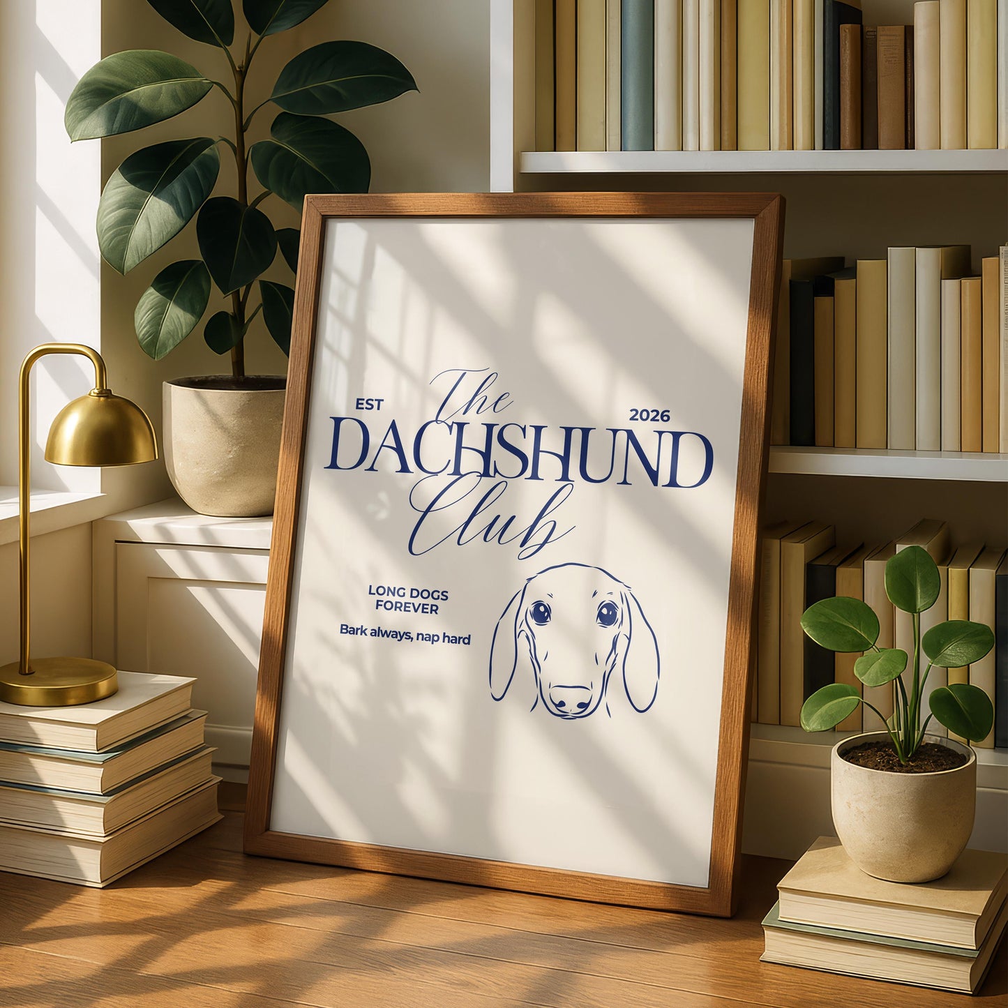 The Dachshund Club Typography Print