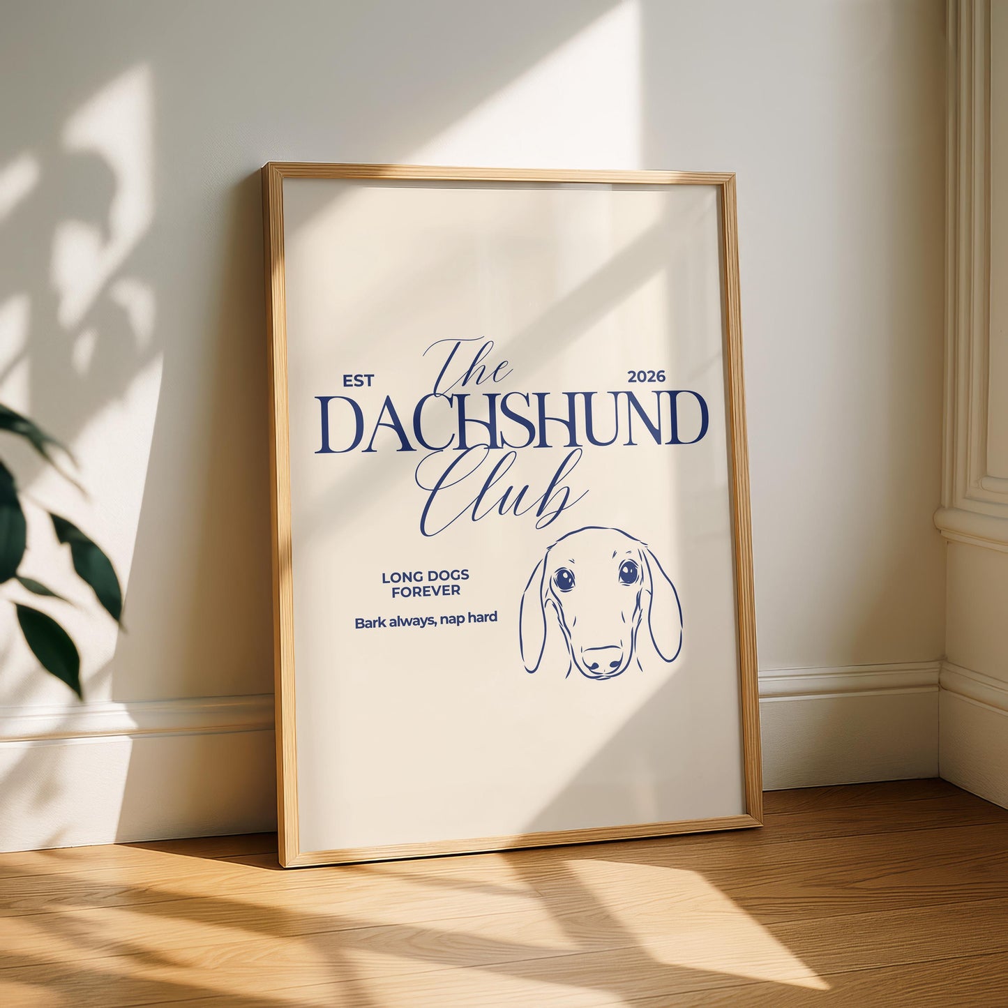 The Dachshund Club Typography Print
