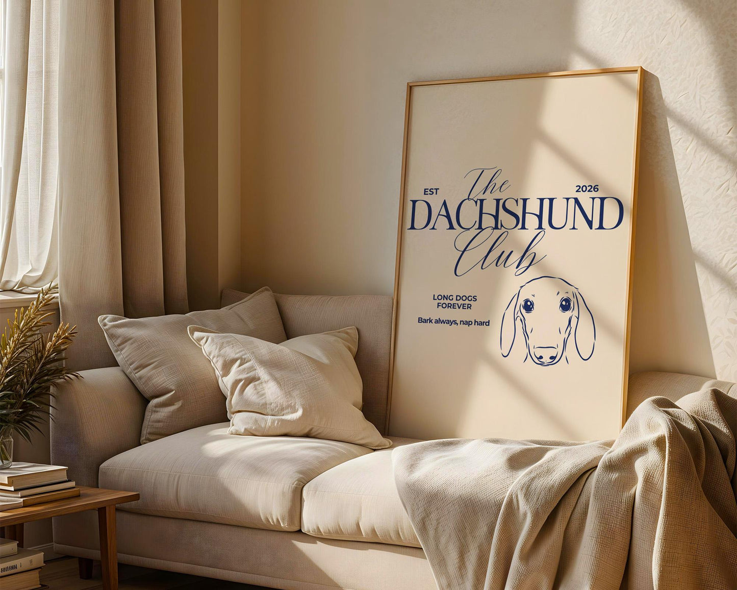 The Dachshund Club Typography Print