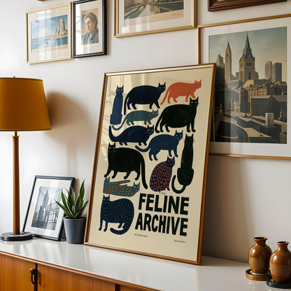 The Feline Archive Cat Print