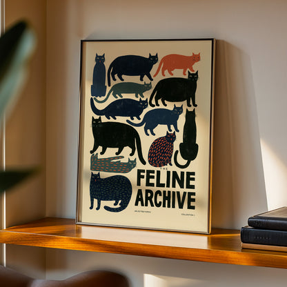 The Feline Archive Cat Print