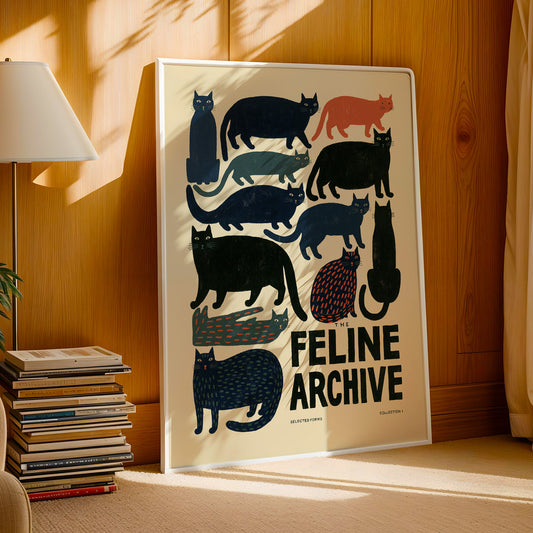 The Feline Archive Cat Print