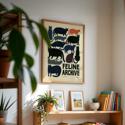 The Feline Archive Cat Print