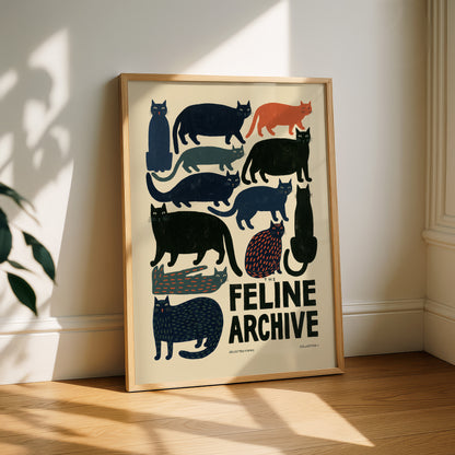 The Feline Archive Cat Print