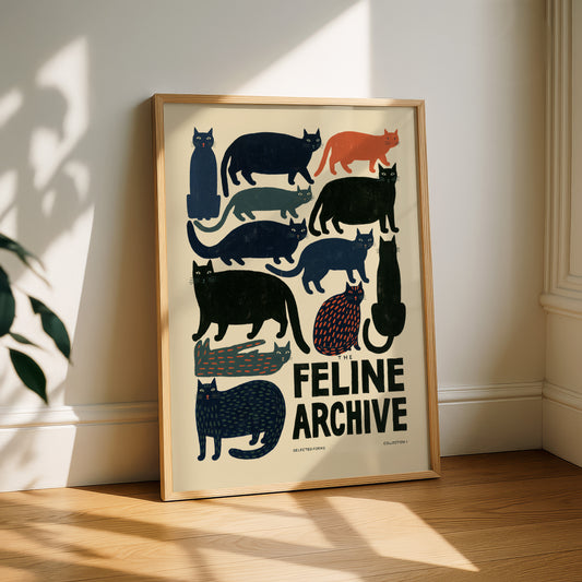 The Feline Archive Cat Print