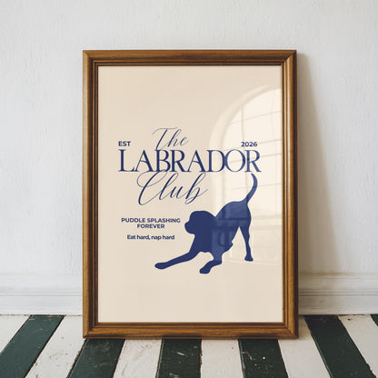 The Labrador Club Typography Print