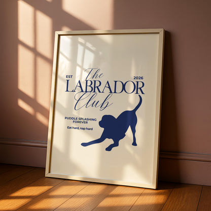 The Labrador Club Typography Print
