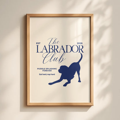 The Labrador Club Typography Print