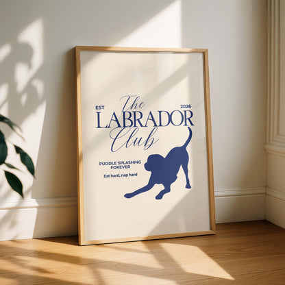 The Labrador Club Typography Print