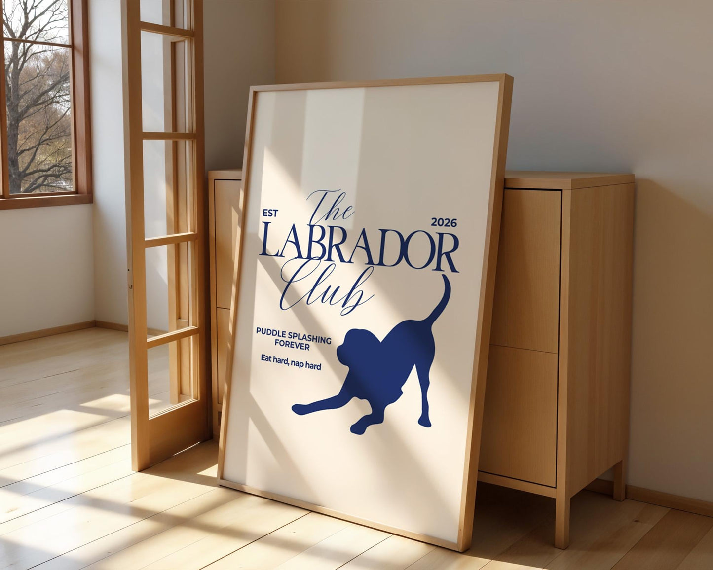 The Labrador Club Typography Print