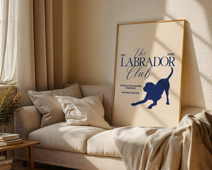 The Labrador Club Typography Print