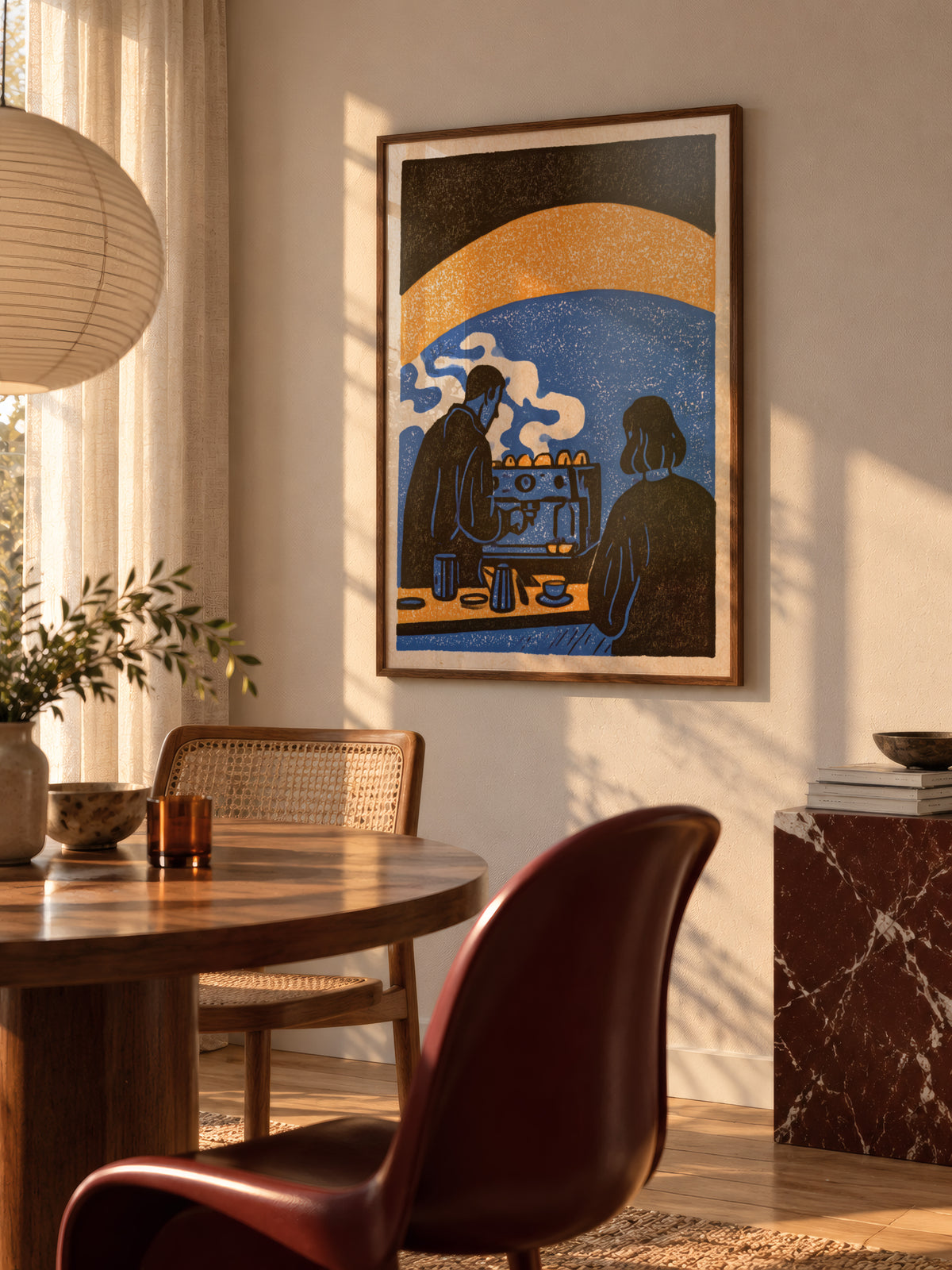 The Espresso Counter Print 003 Golden hour dining wall.jpg