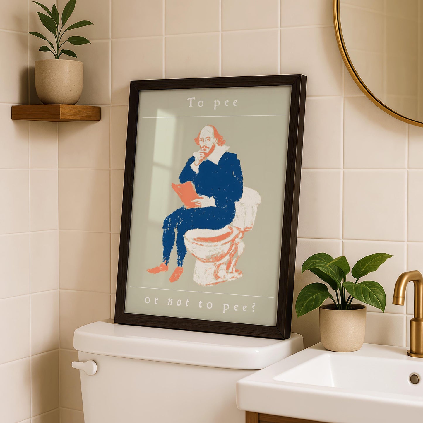 To Pee or Not to Pee Shakespeare Print