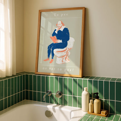 To Pee or Not to Pee Shakespeare Print