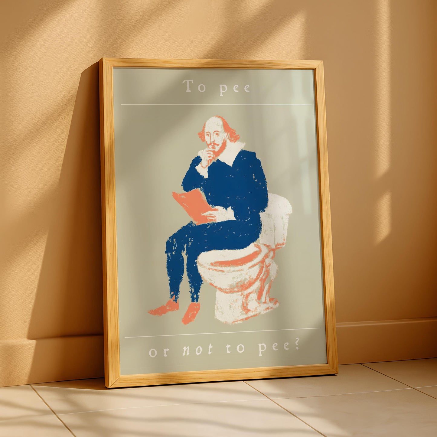 To Pee or Not to Pee Shakespeare Print