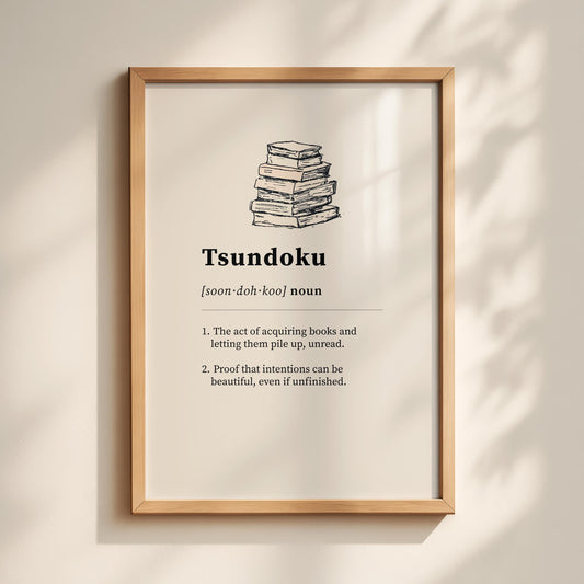 Tsundoku Definition Print