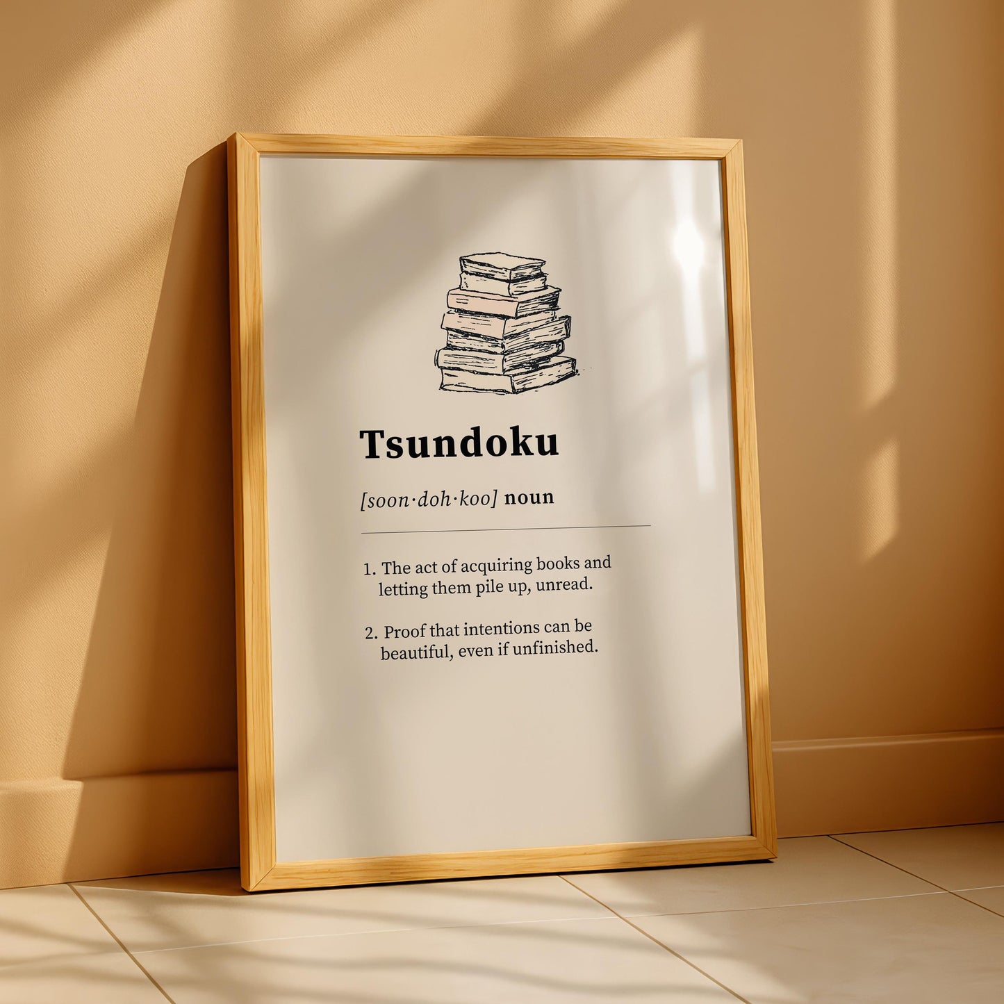 Tsundoku Definition Print