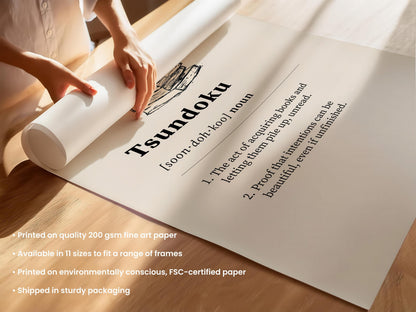 Tsundoku Definition Print