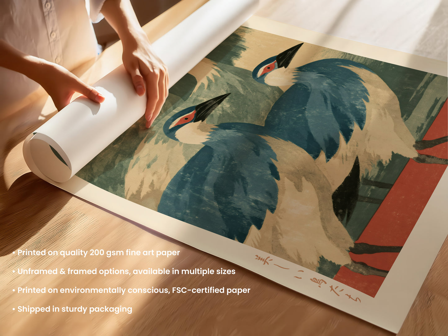 Two Herons Print