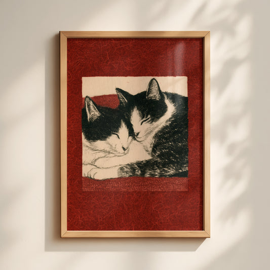 Two Tuxedo Cats Print 01 MASTER-portrait.jpg