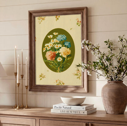 Vintage Floral Bouquet Print