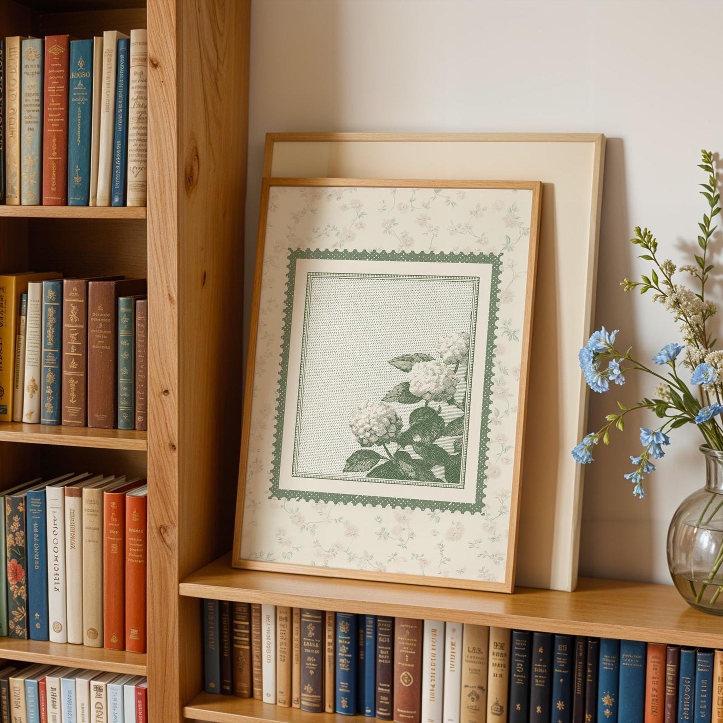 Vintage Peony Postal Stamp Print