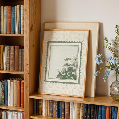 Vintage Peony Postal Stamp Print