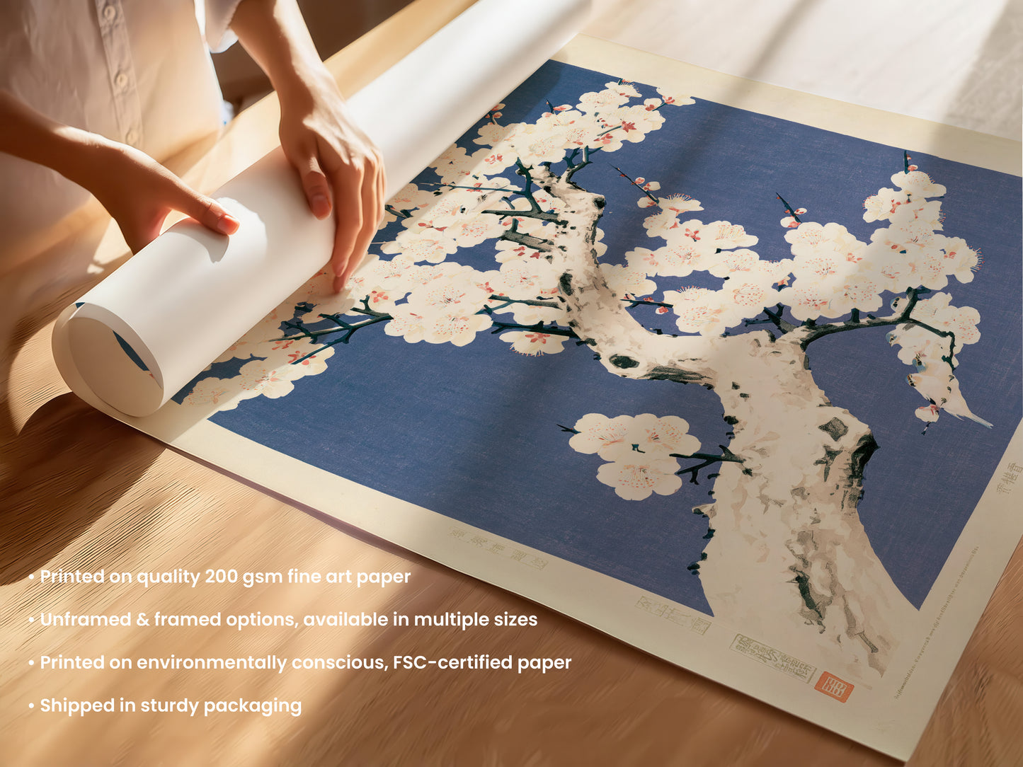 Vintage Plum Blossom Print