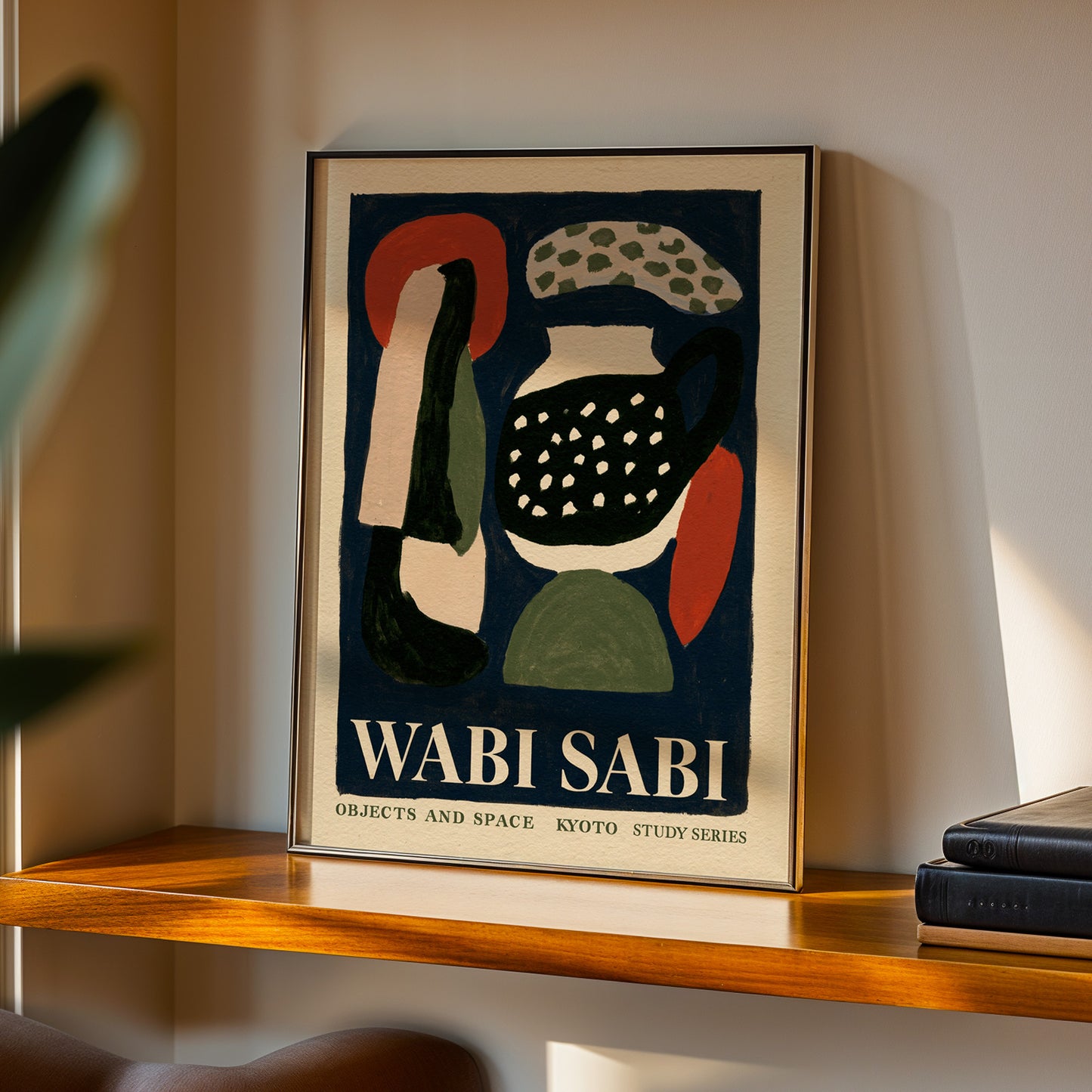Wabi Sabi Objects Print — Navy