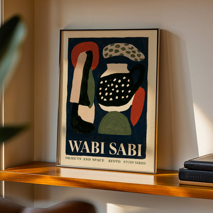 Wabi Sabi Objects Print — Navy