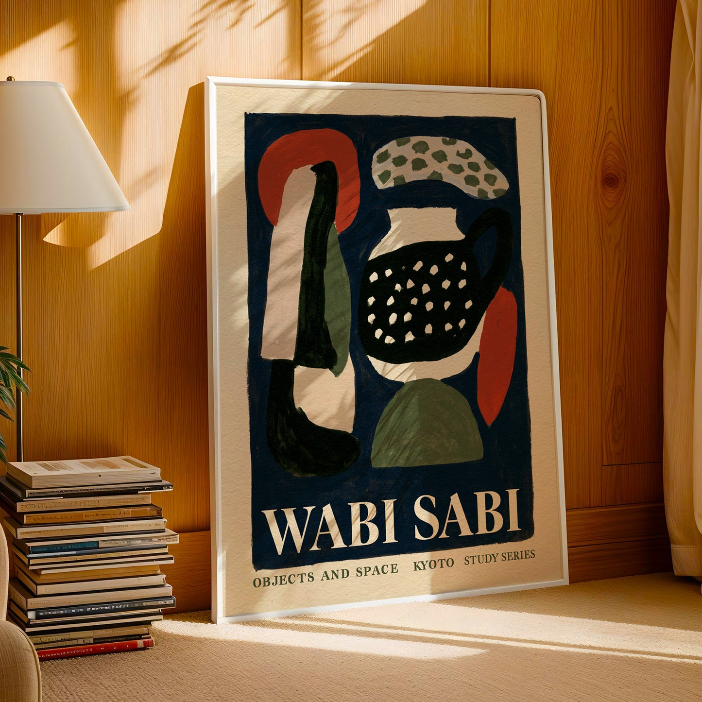 Wabi Sabi Objects Print — Navy
