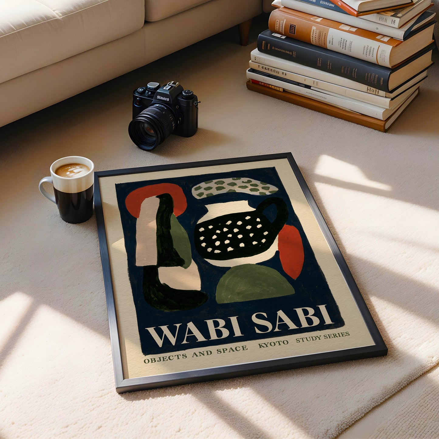 Wabi Sabi Objects Print — Navy
