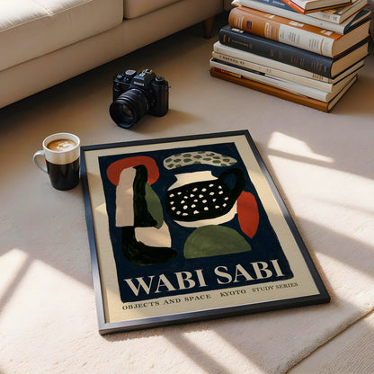 Wabi Sabi Objects Print — Navy
