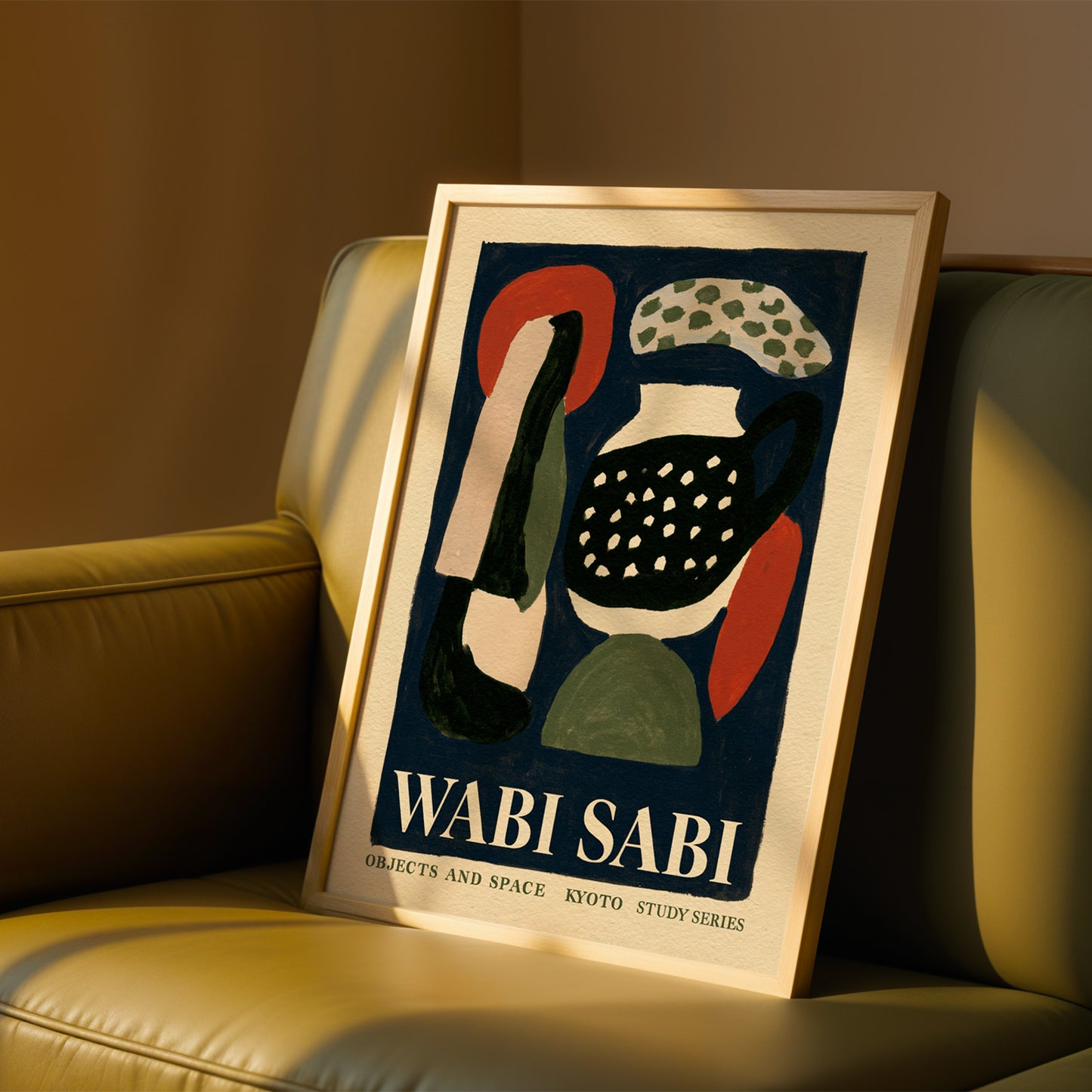Wabi Sabi Objects Print — Navy